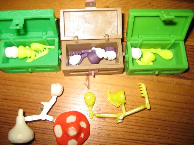 bottle, comb etc